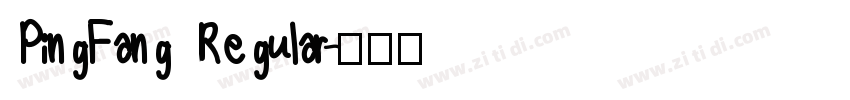 PingFang Regular字体转换